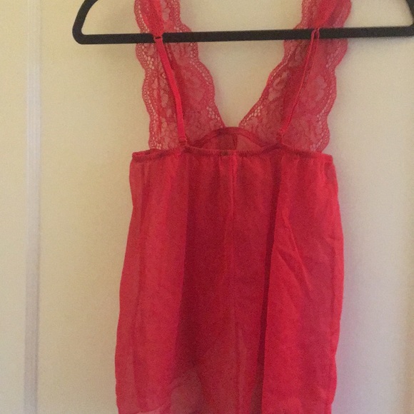 EUC La Senza Lace Plunge Neck Chemise Lingerie Top - Picture 7 of 9